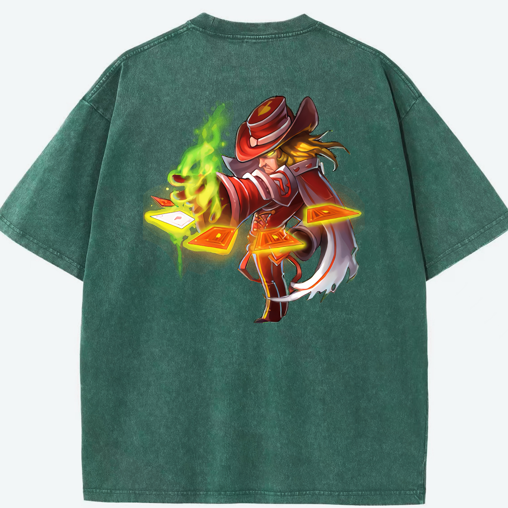 リーグ・オブ・レジェンド League of Legends LOL 綿100% ヴィンテージ風 半袖Tシャツ（背面プリント）